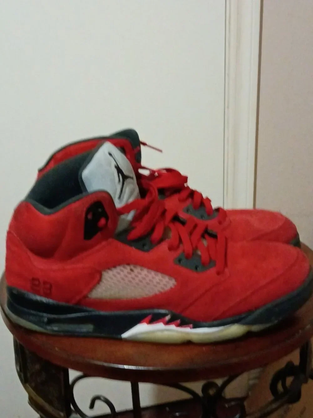 Air Jordan 5 Retro 2021 Raging Bull Red Suede, Size 11.5, DD0587-600